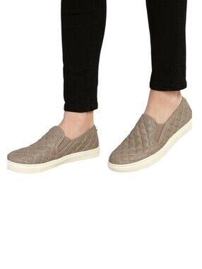 Steve Maden Quilted Slip-On Casual Sneakers - Taupe